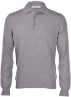 Polo gran sasso slim fit lana merinos grigio chiaro