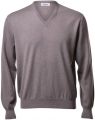 Regular fit gran sasso hazelnut sweater in merino wool 