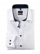 White olymp modern fit shirt in organic cotton
