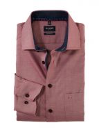 Red olymp modern fit shirt in organic cotton
