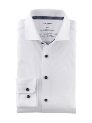 Camicia bianca olymp in jersey modern fit