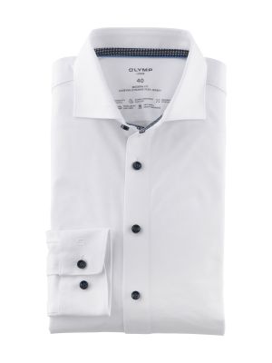 White olymp jersey shirt modern fit