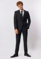 Black slim fit dress with roy robson vest in stretch wool