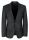 Black slim fit dress with roy robson vest in stretch wool