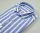 Light blue striped shirt in pure linen ingram slim fit