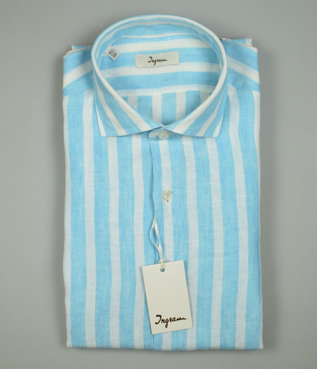 Camicia sahariana in lino a righe da uomo | Ralph Lauren® IT