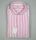 Pink striped shirt in pure linen ingram slim fit
