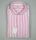 Pink striped shirt in pure linen ingram slim fit