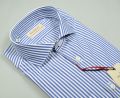 Blue striped cotton pancaldi shirt slim fit