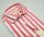 Slim fit red striped wide pancaldi shirt stretch cotton