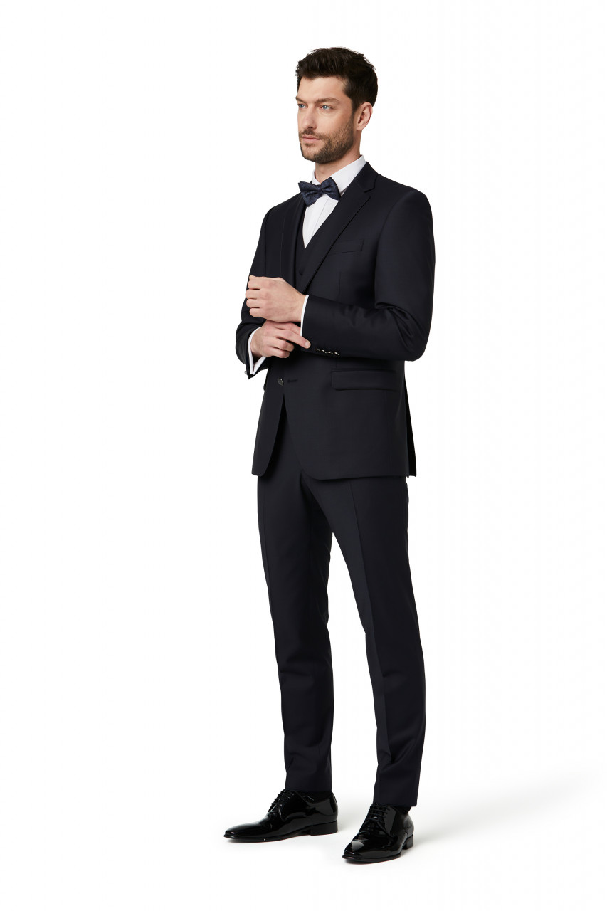 Men s Dress Elegant Blue Digel Ceremony Complete with Vest Dad Bride and Groom Witnesses Sale