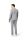 Light grey slim fit digel dress bi-stretch wool blend