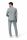 Light grey slim fit digel dress bi-stretch wool blend