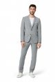 Light grey slim fit digel dress bi-stretch wool blend