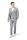 Light grey slim fit digel dress bi-stretch wool blend