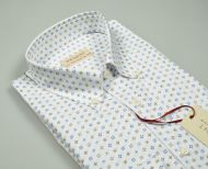 Camicia regular fit pancaldi in cotone stretch stampato 