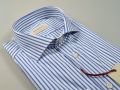 Blue striped slim fit pancaldi shirt