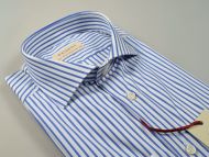 Camicia pancaldi slim fit a righe azzurro