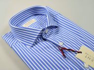 Camicia pancaldi slim fit azzurra a righe