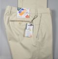 Pantalone meyer beige chiaro cotone bio vestibilità perfetta 