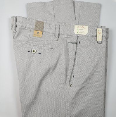 Sea barrier trousers light gray stretch honeycomb cotton