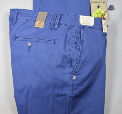 Light blue modern fit sea barrier trousers in stretch cotton