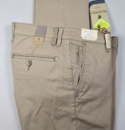 Beige modern fit sea barrier trousers in stretch cotton