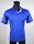 Blue vela blu polo shirt in modern fit scottish thread