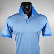 Polo vela blu turchese in filo di scozia modern fit