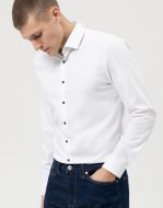 White olymp jersey super slim fit shirt 