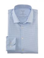 Camicia celeste a pois in jersey super slim fit 