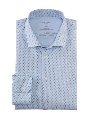 Light blue polka dot shirt in super slim fit jersey