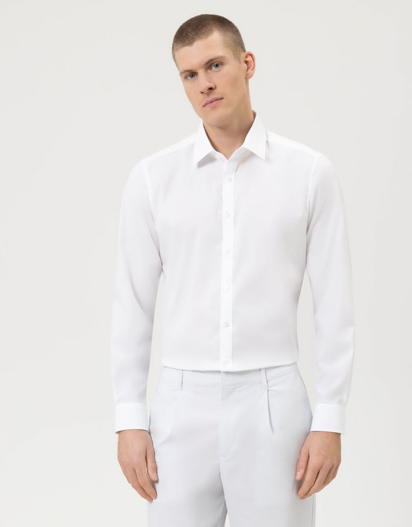 Camicia slim fit bianca outlet