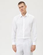 White olymp level five slim fit shirt in stretch cotton