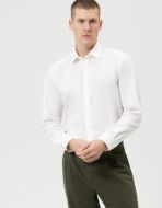 Beige olymp level five slim fit shirt in stretch cotton