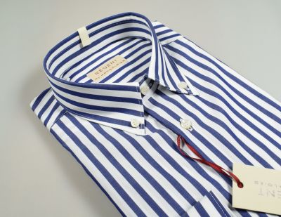 Blue striped shirt pancaldi regular fit button down