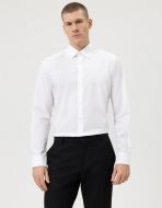 White olymp button down slim fit shirt in stretch cotton