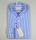 Regular fit blue stretch cotton striped pancaldi shirt
