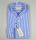 Camicia regular fit pancaldi azzurra a righe cotone stretch