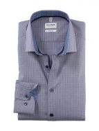 Camicia azzurra olymp level five slim fit cotone stretch