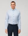 Light blue olymp level five slim fit stretch cotton shirt