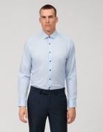 Camicia celeste olymp level five slim fit cotone stretch