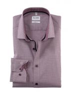 Camicia bordeaux olymp level five slim fit cotone stretch