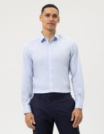 Light blue slim fit olymp stretch cotton shirt 