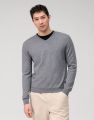 Medium grey v-neck pullover olymp regular fit