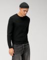 Olymp crew neck black merino wool regular fit 