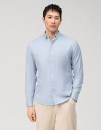Light blue olymp button down regular fit flannel shirt
