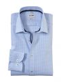 Camicia olymp slim fit celeste a quadretti 