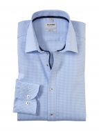 Olymp slim fit light blue checked shirt 