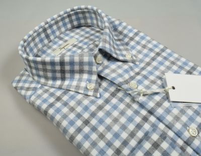Camicia ingram button down a quadretti cotone caldo flanella 